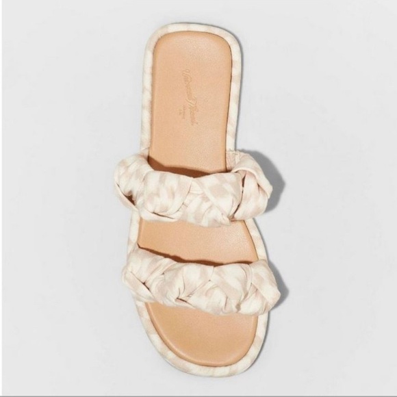 Women's Meg Knotted Slide Sandals - Universal Thread™ Almond Size 6.5 - Picture 3 of 7